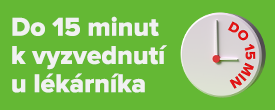 Do 15 minut k odběru v lékárně